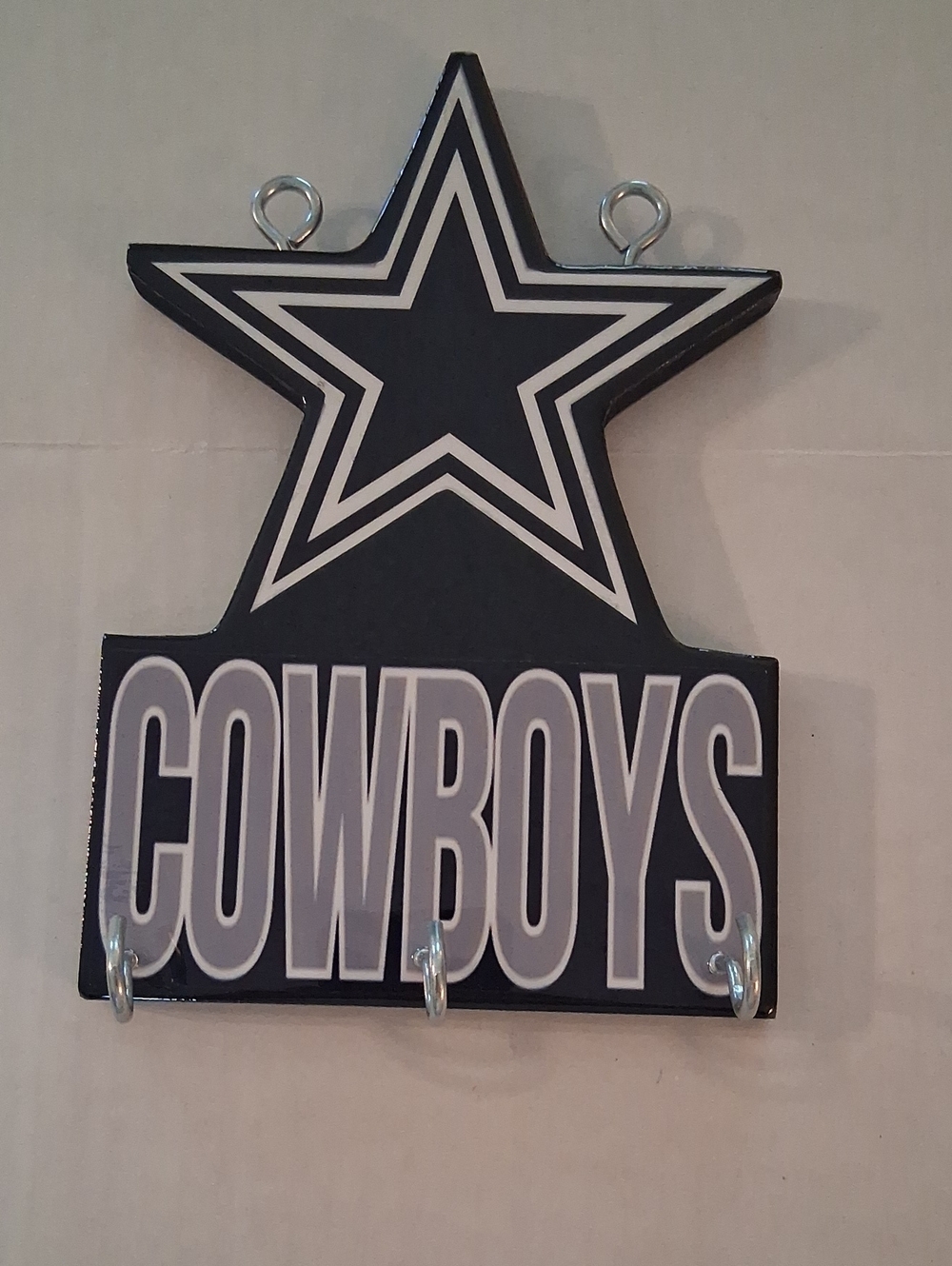 Handmade Cowboys Wall Hook Rack Key Holder Sign